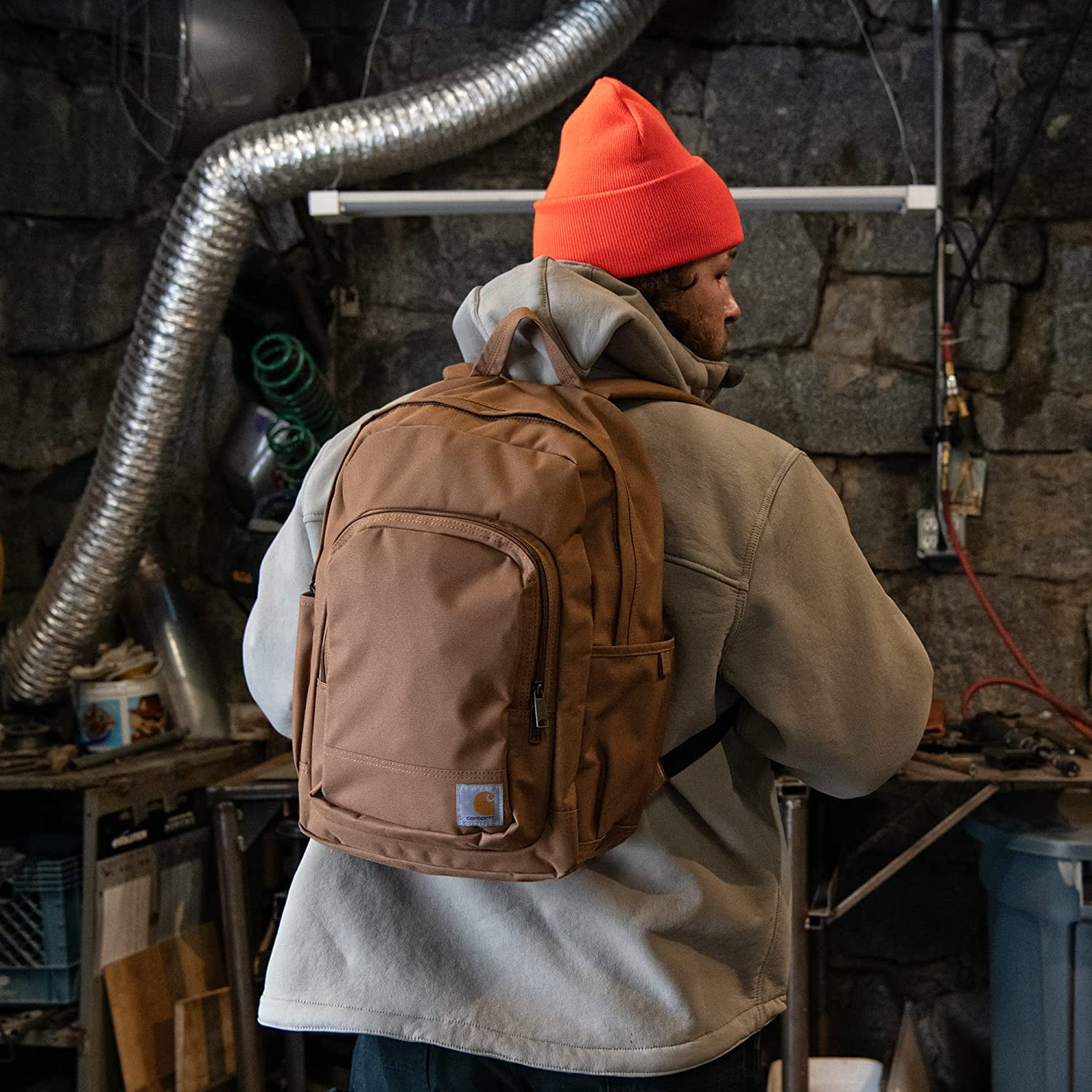 Carhartt Essentials Backpack with 17-Inch Laptop Sleeve for Travel, Work and School, Black - Image 6